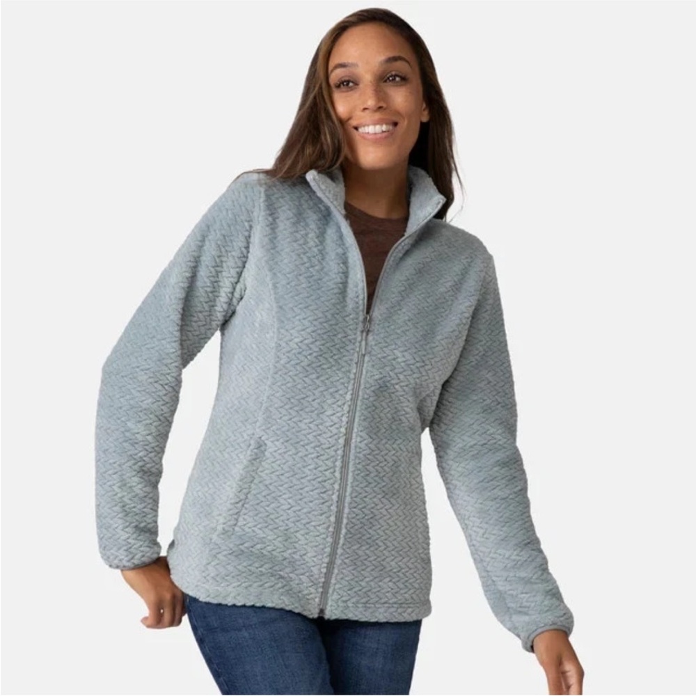 Free Country Women's Cable Braided Butter Pile® Jacket Blue Size Medium